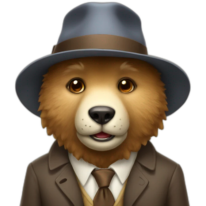 Ours avec un petit chapeau emoji
