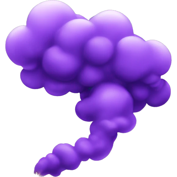 purple smoke with sparkles with transparent background emoji