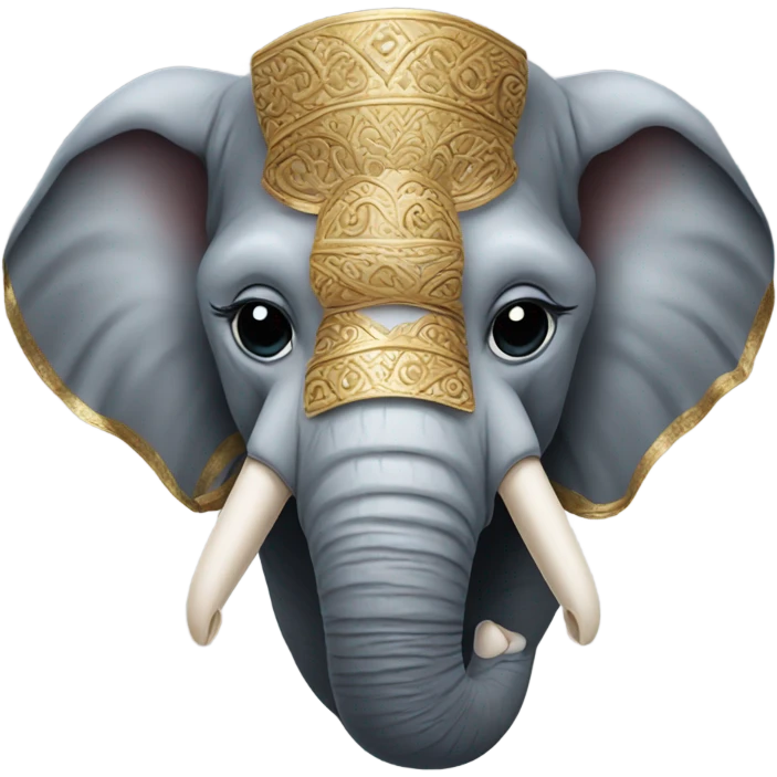 Elephant with mask emoji