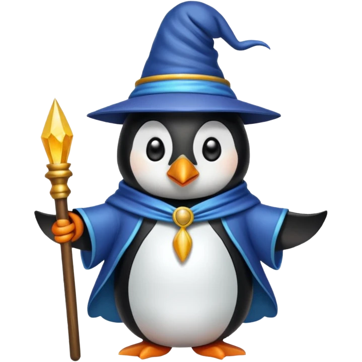 Penguin Wizard emoji