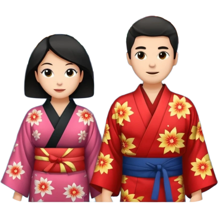 background: 🎆 & people : 👫🏻👘 emoji