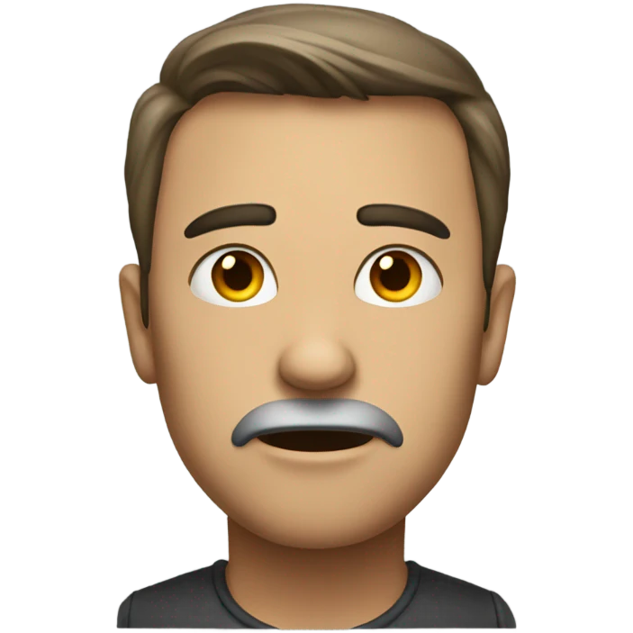 A person making a face judging someone emoji