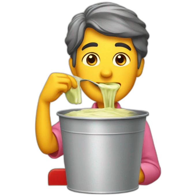 REALTOR® eating paste from a bucket emoji