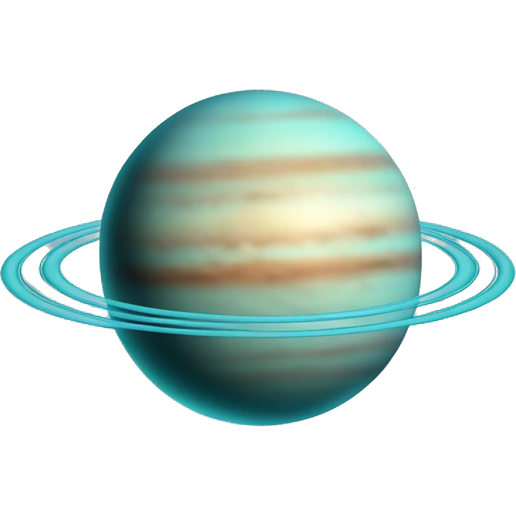 uranus planet with smal rings emoji