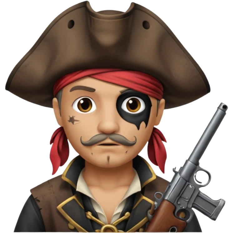 Pirate with a gun emoji