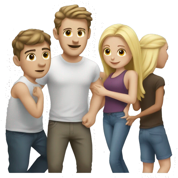 white guy picking up white girl boyfriend and girlfriend emoji