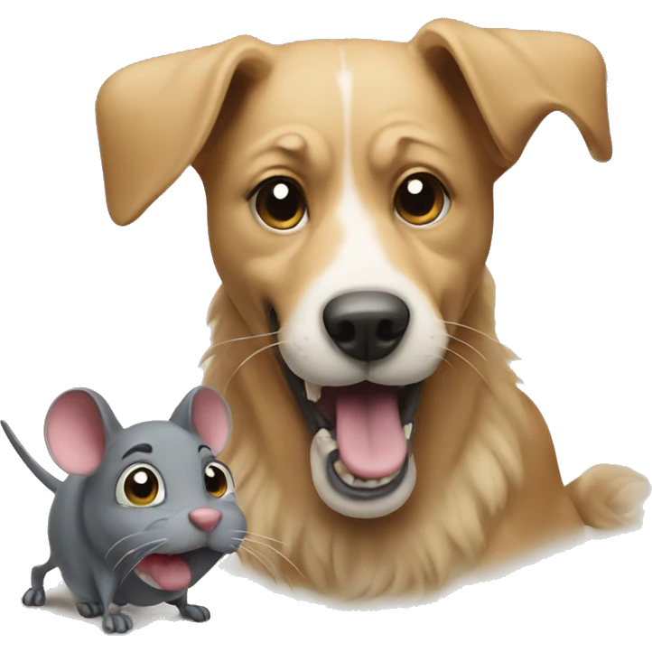 Dog eat rat emoji