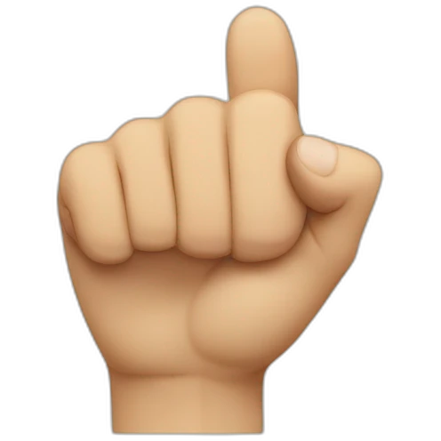 fist but thumb passed through index finger emoji