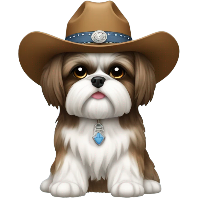 Shih Tzu wearing a cowboy hat  emoji