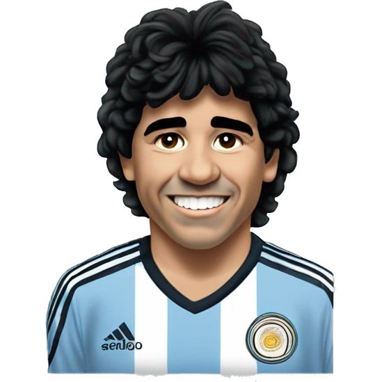 maradona argentina young smile emoji