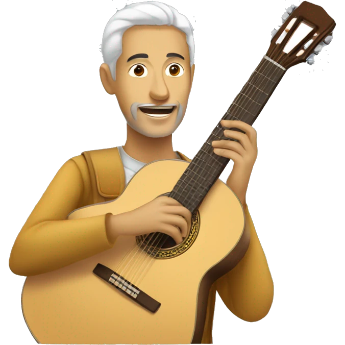 Classical guitar playing bangi emoji