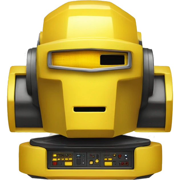 Divine Yellow variant DaftPunk-style robot talk box emoji