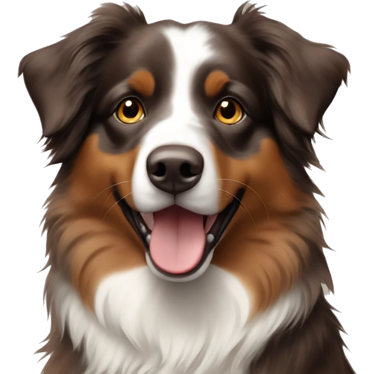 Brown Australian shepherd  emoji