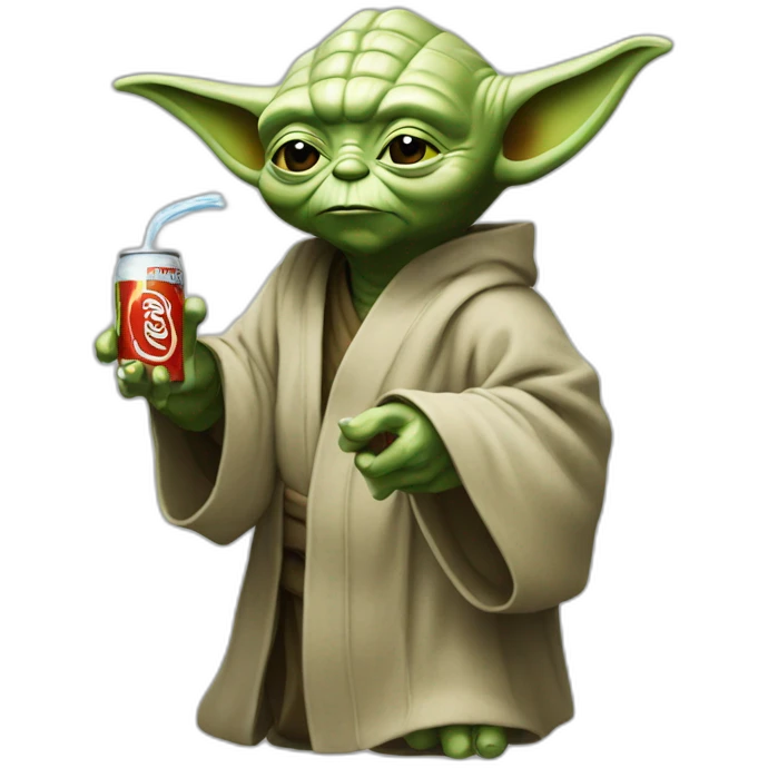 Yoda qui boit du coca emoji