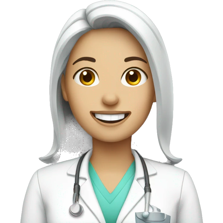 Female white dentist emoji