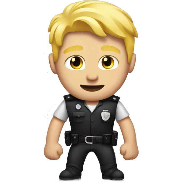Blonde guy handcuffed  emoji