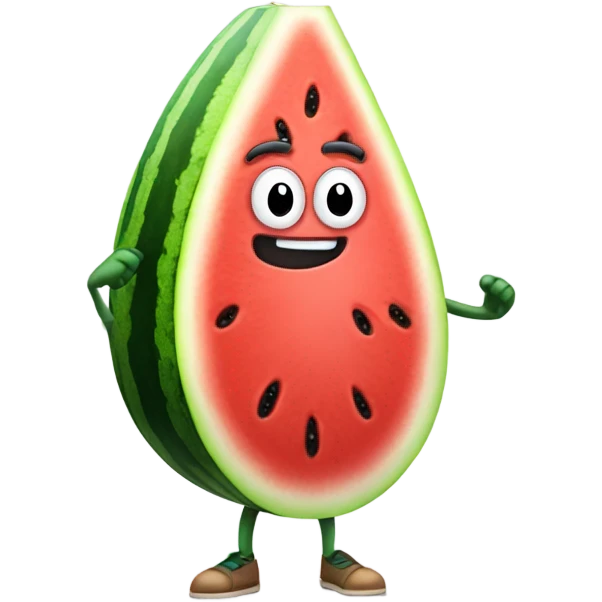 Watermelon with legs emoji