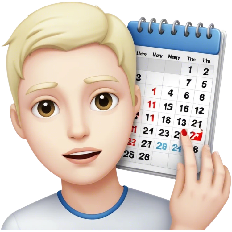 Flipping the calendar of January. emoji