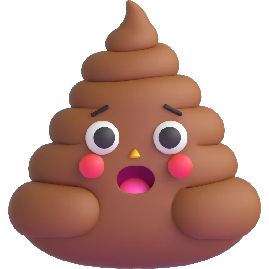 frowning poop emoji
