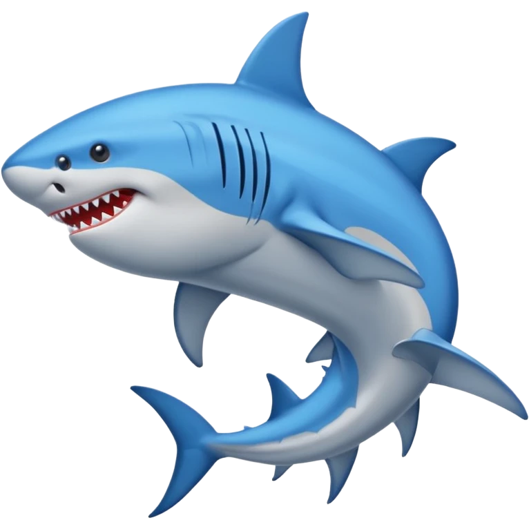 As haz un tiburón con piernas y tenis azules emoji