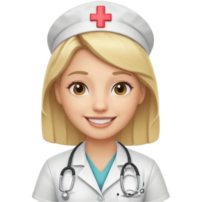 Hot nurse blonde wild short hair emoji