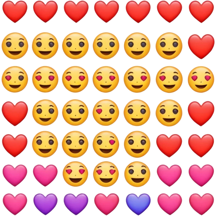 Generate an emojis of all the fun and love in one frame saparate  emoji