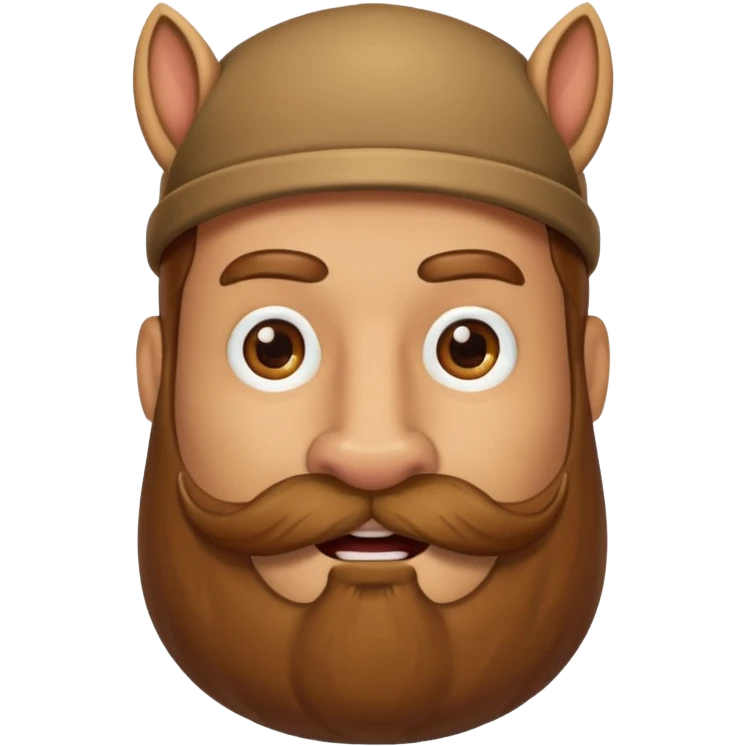 horse man with beard and mustache emoji