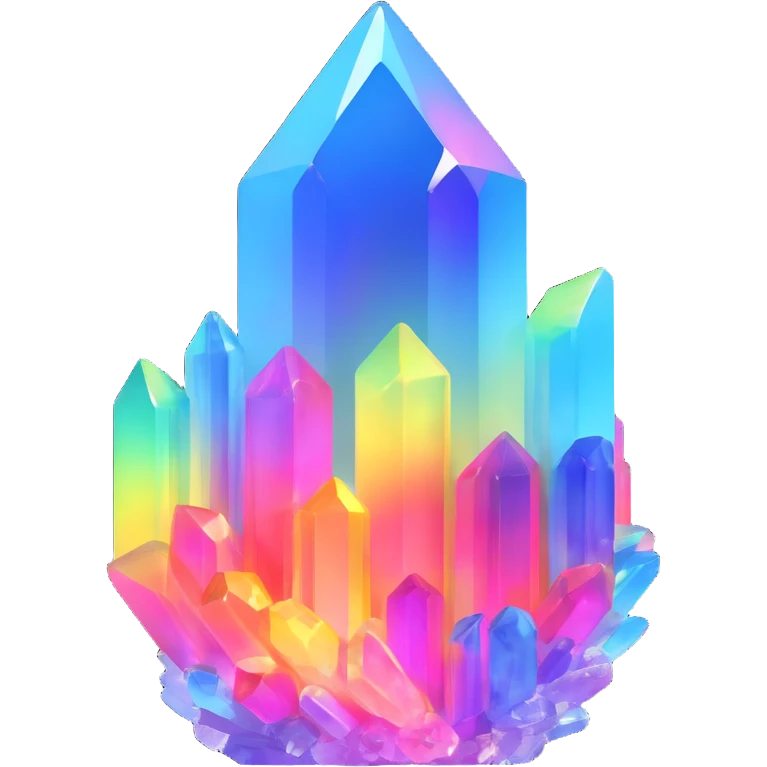 rainbow aura quartz crystal emoji