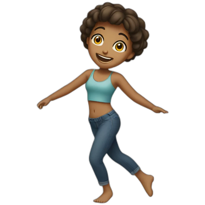 Semibare girl dancing emoji