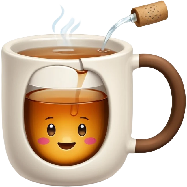 Tea mug with tea bag
 emoji
