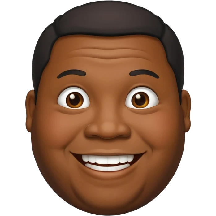 Fat black man emoji