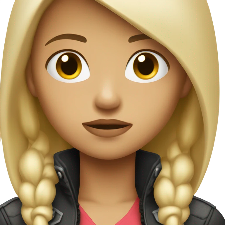 Blondie girl looking bad emoji