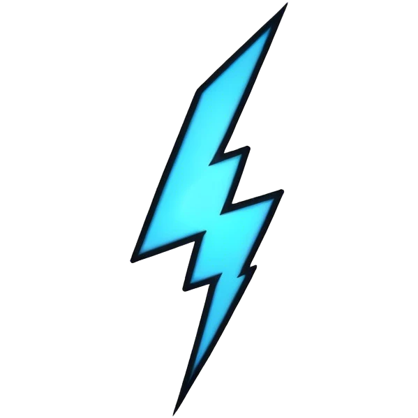 Black lightening bolt emoji