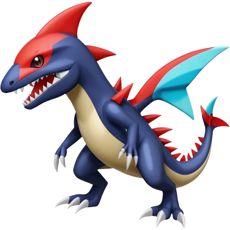 Meloetta-Guilmon-Garchomp-Sharpedo-Darkrai-Pokémon-Fakémon-fusion-hybrid-creature emoji
