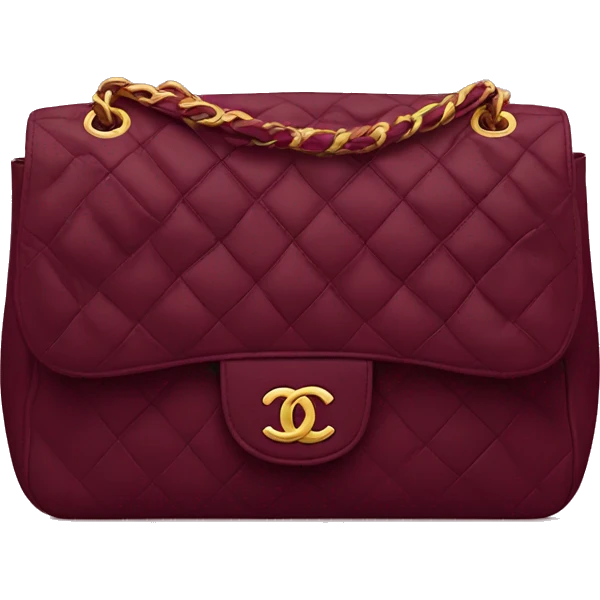 Burgundy Chanel bag emoji
