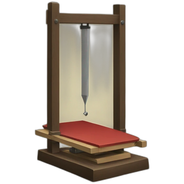 Guillotine working emoji