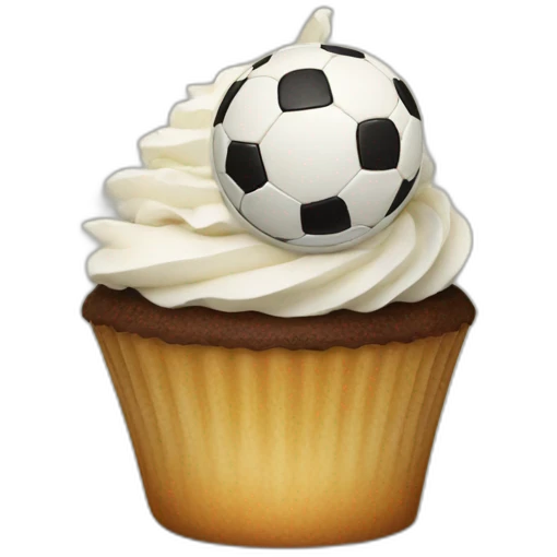 Happy soccer cupcake  emoji