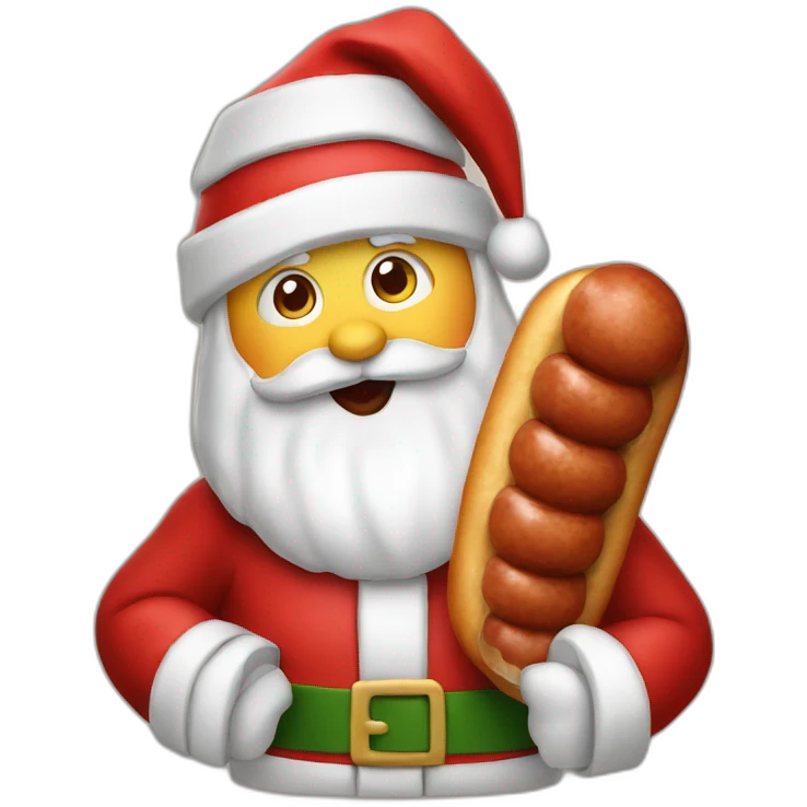 sausage eating santa claus emoji