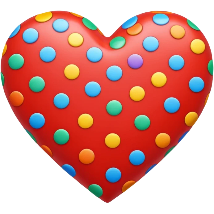 Heart with rainbow polkadots  emoji