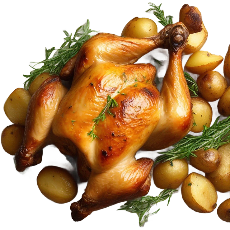 roast chicken with potatoes emoji
