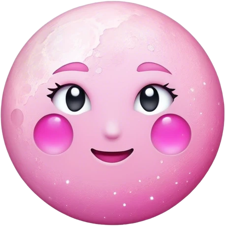 Pink Sparkly Moon emoji