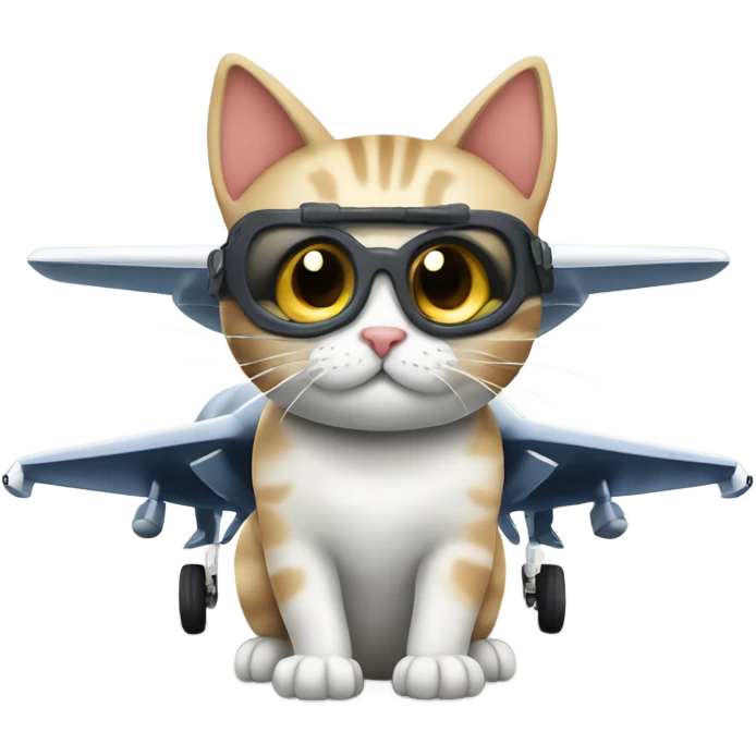Cat nocking planes of an aircraft carrier  emoji
