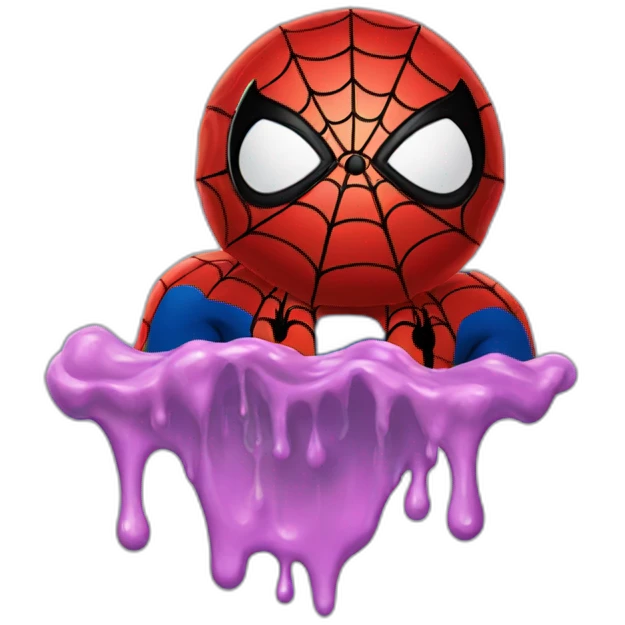 spiderman melting  emoji