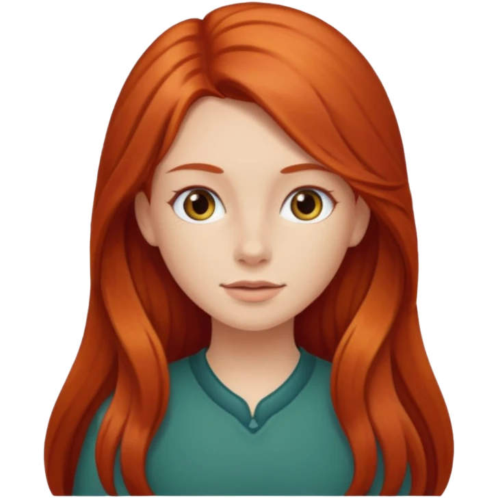 Garota ruiva clara de cabelo comprido  emoji