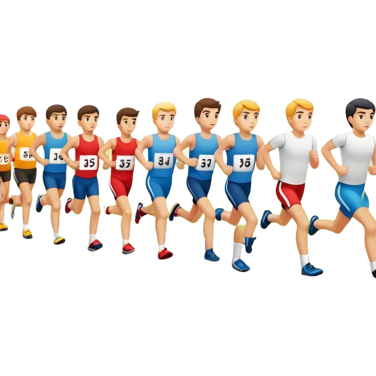 start line at race with banner emoji