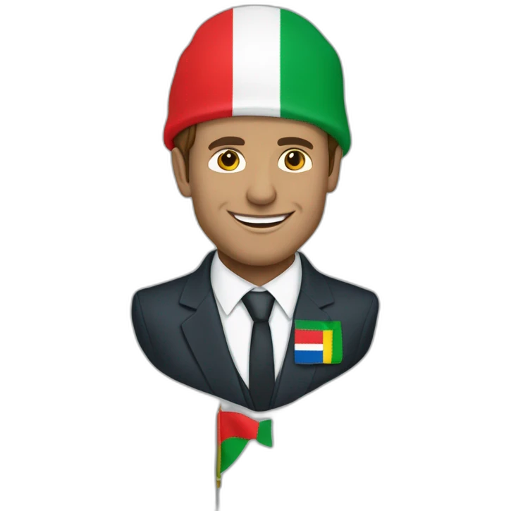 Macron avec le drapeau des Comores  emoji