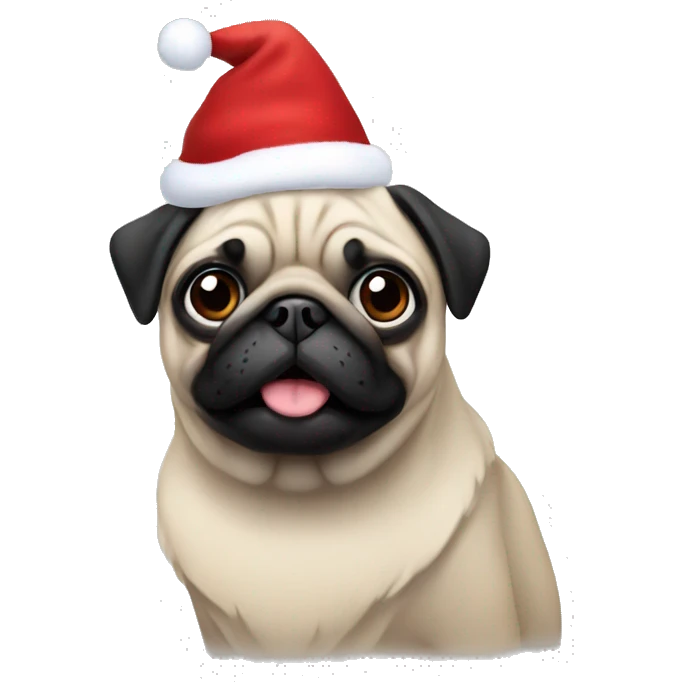 Christmas pug emoji