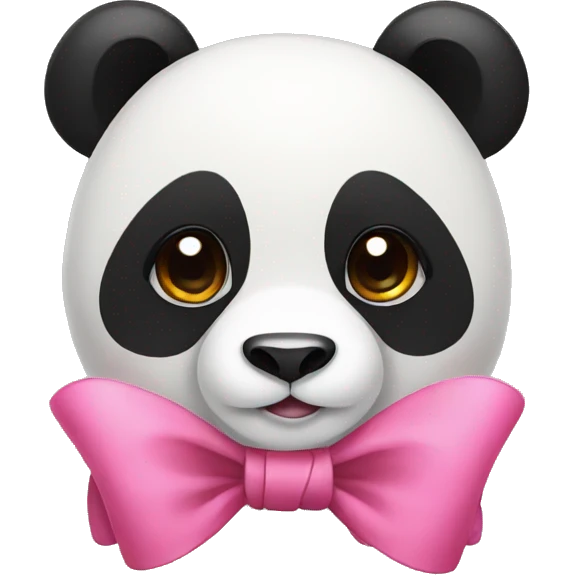 Panda with cute bow  emoji
