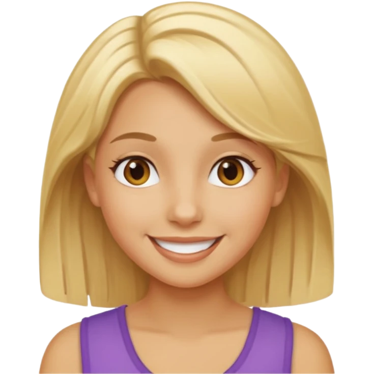 Blonde tan girl emoji