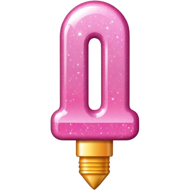 Exclamation mark. Pink. Glitter. Sparkle.  emoji